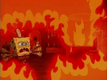 Bob l'éponge incendie - image animée GIF