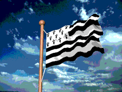 Drapeau breton au vent - image animée GIF