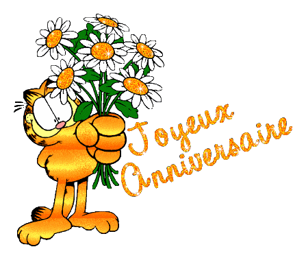 Joyeux Anniversaire Avec Garfield Image Animee Gif